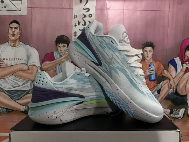 Nike Firefly Blanc Bleu Motif Ondulé Recouvrements Synthétiques Superficies en Maille Légères Chaussures de Basketball 2