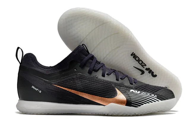 Nike Doré Noir Métallique Cuivre Supérieur Lacets Et Col Intérieur Football Chaussures 9