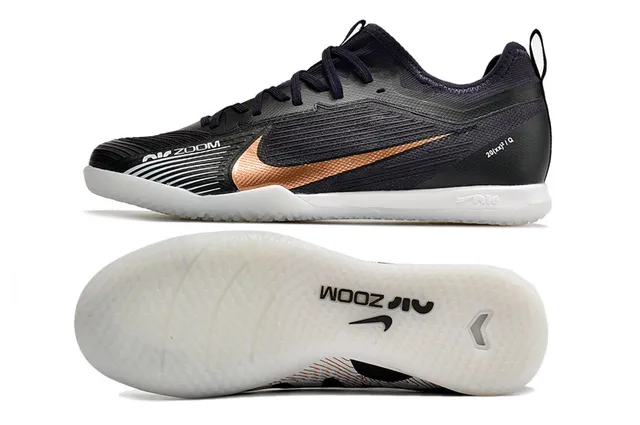 Nike Doré Noir Métallique Cuivre Supérieur Lacets Et Col Intérieur Football Chaussures 24