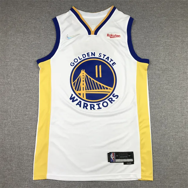 Nike Golden State Warriors Klay Thompson #11 blanc jaune sans manches V-Neck maillot 3