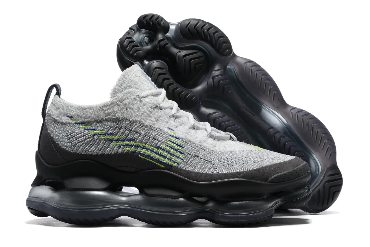 Nike Gray Black Sculpted Layered Midsole Contrast-Stitched Geometric Pattern Sneakers 6
