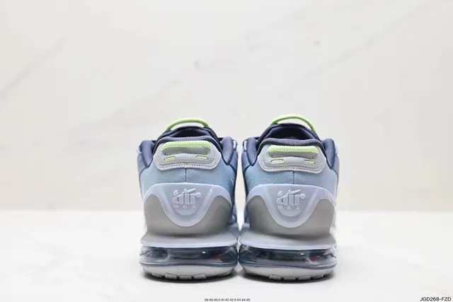 Nike Gray Blue Layered Mesh And Synthetic Upper Visible Rear Air Unit Lifestyle Sneakers 5
