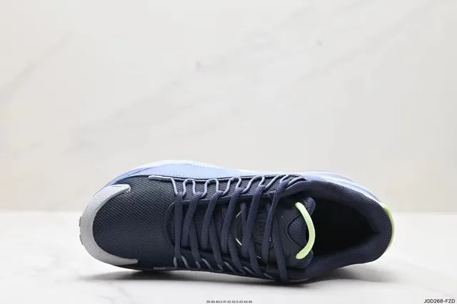Nike Gray Blue Layered Mesh And Synthetic Upper Visible Rear Air Unit Lifestyle Sneakers 7