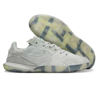 Nike Gray Multicolor Low-Top Mesh-Suede Hybrid Upper Lifestyle Sneakers