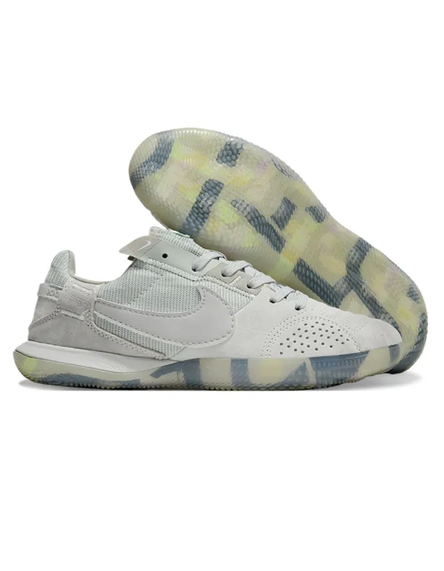 Nike Gray Multicolor Low-Top Mesh-Suede Hybrid Upper Lifestyle Sneakers 1