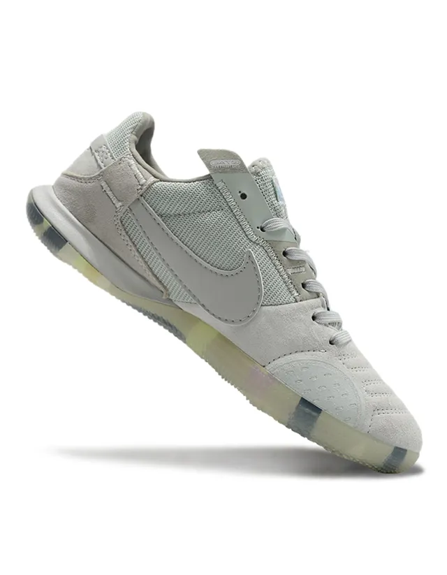 Nike Gray Multicolor Low-Top Mesh-Suede Hybrid Upper Lifestyle Sneakers 5