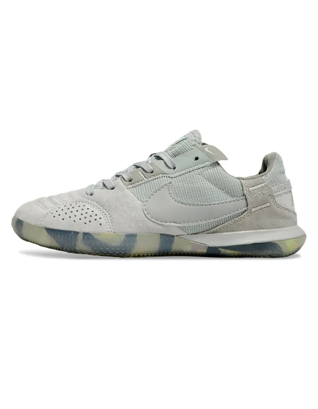 Nike Gray Multicolor Low-Top Mesh-Suede Hybrid Upper Lifestyle Sneakers 6