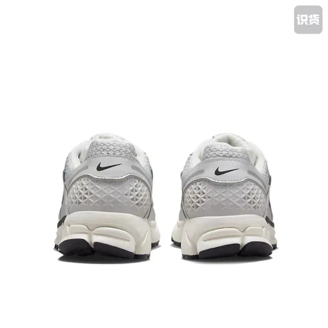 Nike Gray Silver Layered Synthetic Cage Metallic Swoosh Lifestyle Sneakers 5