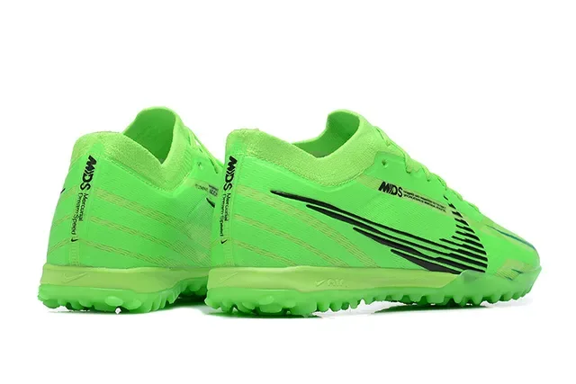 Nike Green Black Low-Cut Synthetic Knit Upper Conical Studs Turf Soccer Shoes 4