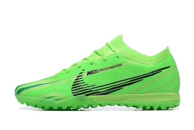 Nike Green Black Low-Cut Synthetic Knit Upper Conical Studs Turf Soccer Shoes 10