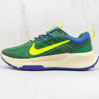 Nike Green Blue Mesh And Synthetic Upper Bold Color-Blocking Lifestyle Sneakers