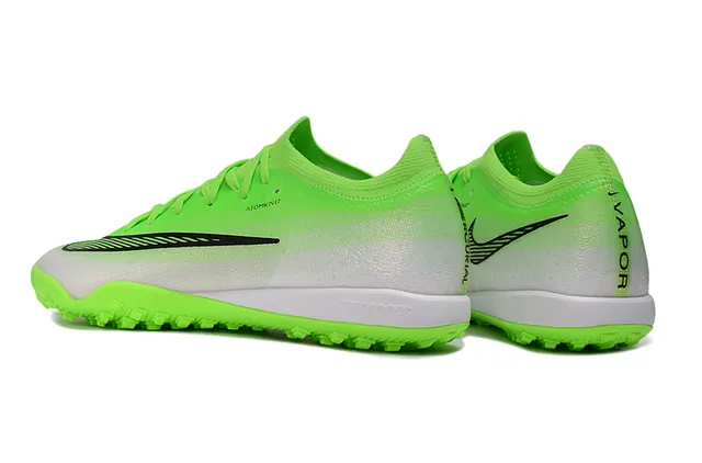 Nike Verde y Blanco Atomknit Knit Upper Gradiente Neón Turf Zapatos de Fútbol 5