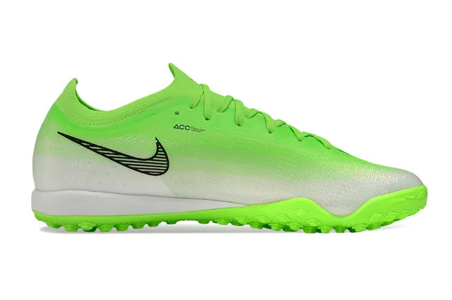 Nike Verde y Blanco Atomknit Knit Upper Gradiente Neón Turf Zapatos de Fútbol 6