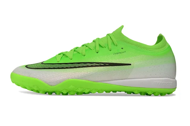 Nike Verde y Blanco Atomknit Knit Upper Gradiente Neón Turf Zapatos de Fútbol 7