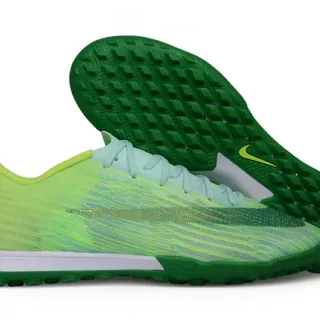 Nike Verde Amarillo Tejido Superior Gradiente Césped Turfa Zapatos de Fútbol