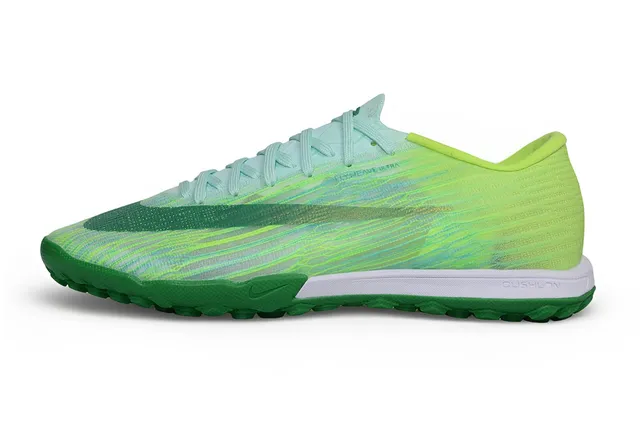 Nike Verde Amarelo Malha Superior Gradiente Turf Sapatos de Futebol 4