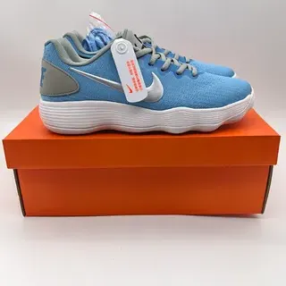 Nike Hyperdunk Blue Gray Low-Top Silhouette Sculpted Wavy White Midsole Basketball Shoes