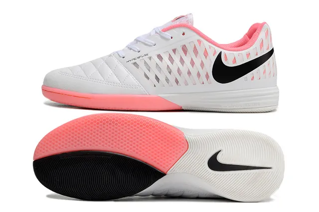 Nike HYPERFUSE Blanco Rosa Zapatos de fútbol indoor 4