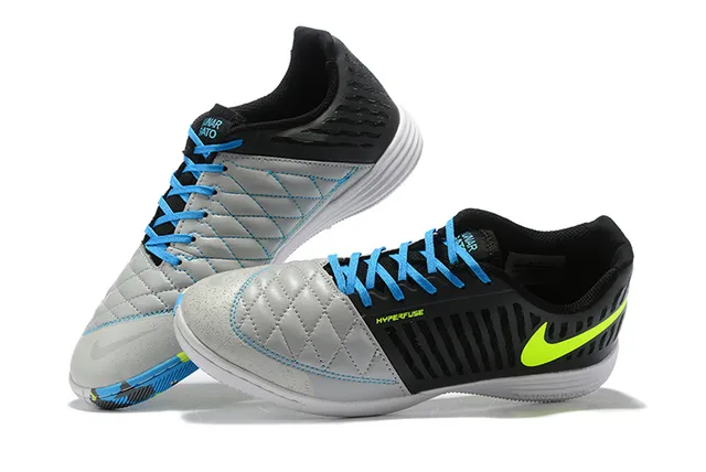 Nike Hypervenom Noir Gris Embout d'orteil Matelassé Style Cage Recouvrement du mi-pied Chaussures de football intérieur 5