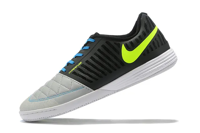 Nike Hypervenom Noir Gris Embout d'orteil Matelassé Style Cage Recouvrement du mi-pied Chaussures de football intérieur 7