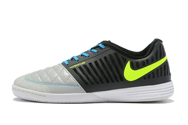 Nike Hypervenom Noir Gris Embout d'orteil Matelassé Style Cage Recouvrement du mi-pied Chaussures de football intérieur 8