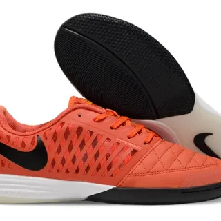 Nike Hypervenom Orange Black Quilted Toe Cap Cage-Style Synthetic Overlays Indoor Soccer Shoes