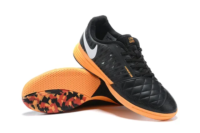 Nike Hypervenom Phantom Black Orange Quilted Synthetic Upper Low-Top Silhouette Indoor Soccer Shoes 3