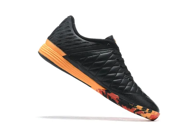 Nike Hypervenom Phantom Black Orange Quilted Synthetic Upper Low-Top Silhouette Indoor Soccer Shoes 5