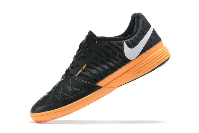 Nike Hypervenom Phantom Black Orange Quilted Synthetic Upper Low-Top Silhouette Indoor Soccer Shoes 6