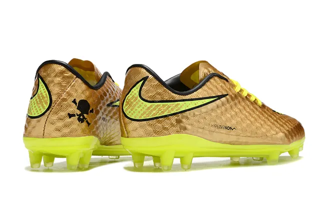 Nike Hypervenom Phantom II Gold Neon Firm-Ground Chaussures de football 5