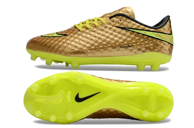 Nike Hypervenom Phantom II Gold Neon Firm-Ground Chaussures de football 6