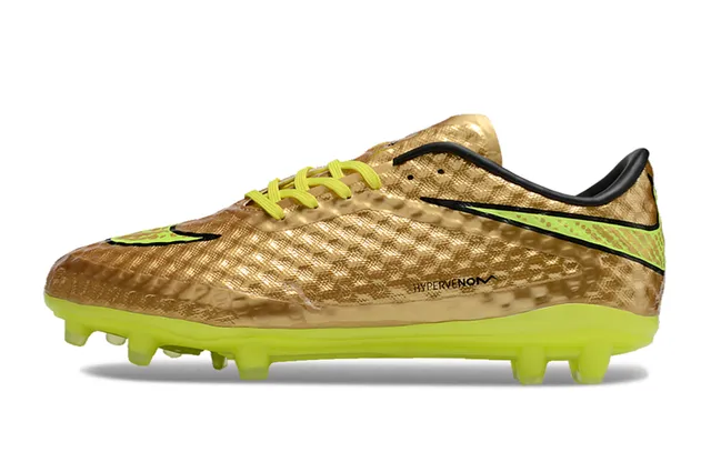 Nike Hypervenom Phantom II Gold Neon Firm-Ground Chaussures de football 7