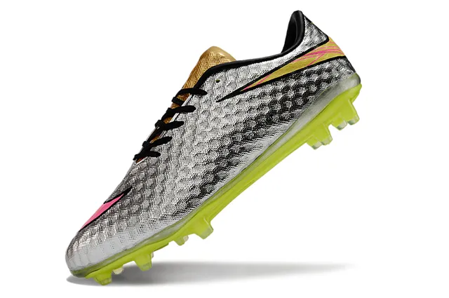 Nike Hypervenom Phantom Silver Neon Yellow Firm-Ground Soccer Shoes 3