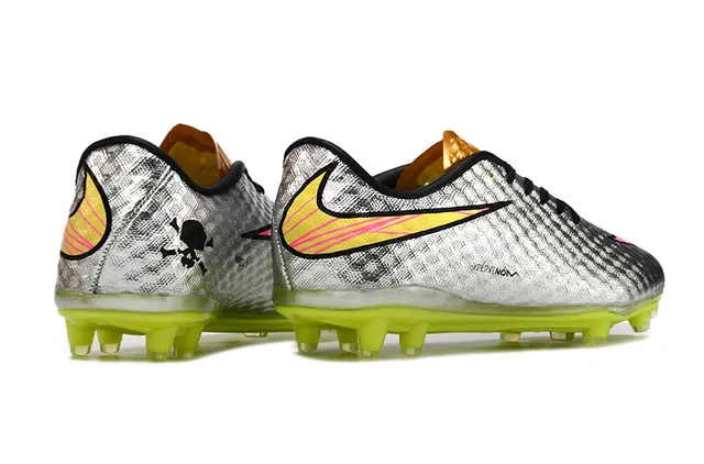 Nike Hypervenom Phantom Silver Neon Yellow Firm-Ground Soccer Shoes 5