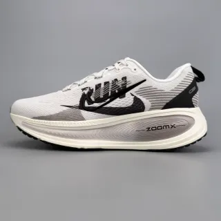 Nike Invincible Run White Black Engineered Knit Upper Graphic Motif Running Shoes