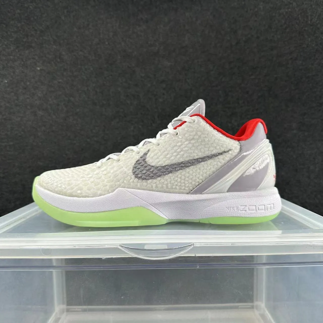 Nike Kobe 6 White Gray Red Basketball Shoes 2