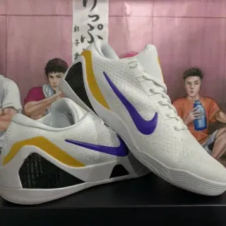 Nike Kobe AD EP White Purple Yellow Basketball Shoes