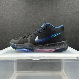 Nike Kyrie काला नीला हाई-टॉप सिल्हूट धब्बेदार मिडसोल बास्केटबॉल जूते