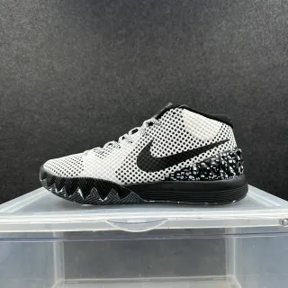 Nike Kyrie श्वेत काला परफोरेटेड मेश हाई-टॉप बास्केटबॉल जूते