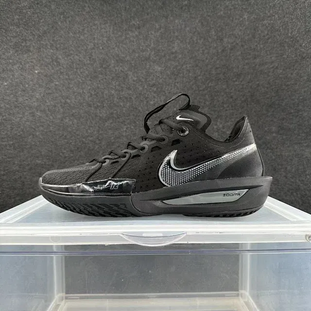 Nike LeBron Black Silver Perforated Mesh Upper Basketball Shoes 2