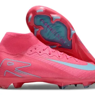 Nike Mercurial Superfly Air Zoom Pink Light Blue Firm-Ground Soccer Shoes