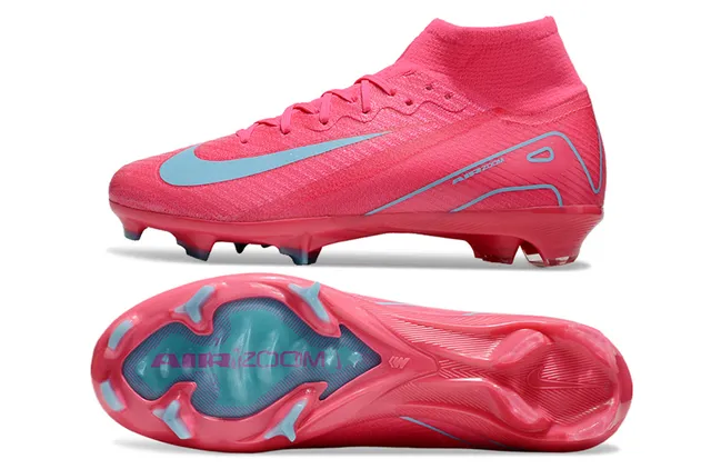 Nike Mercurial Superfly Air Zoom Pink Light Blue Firm-Ground Soccer Shoes 5