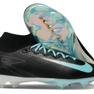 Nike Mercurial Superfly Black Turquoise Iridescent Firm-Ground Soccer Shoes