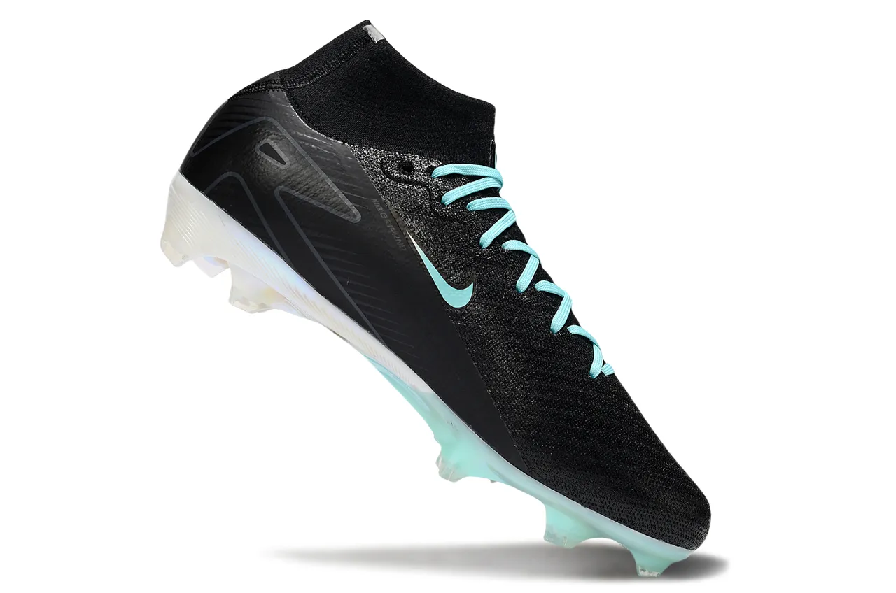 Nike Mercurial Superfly Black Turquoise Iridescent Firm-Ground Soccer Shoes 11