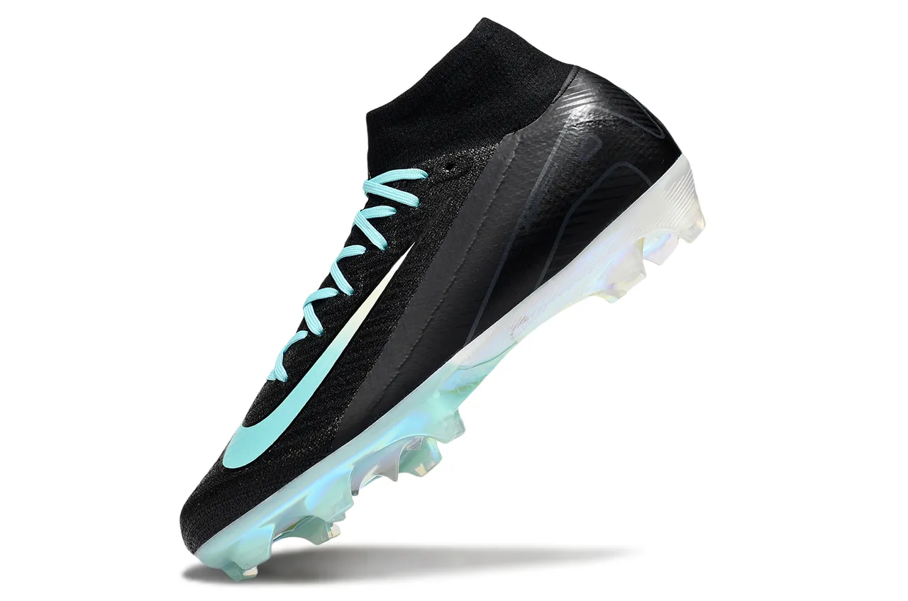 Nike Mercurial Superfly Black Turquoise Iridescent Firm-Ground Soccer Shoes 13