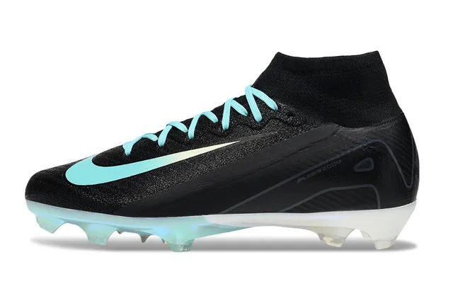 Nike Mercurial Superfly Black Turquoise Iridescent Firm-Ground Soccer Shoes 15