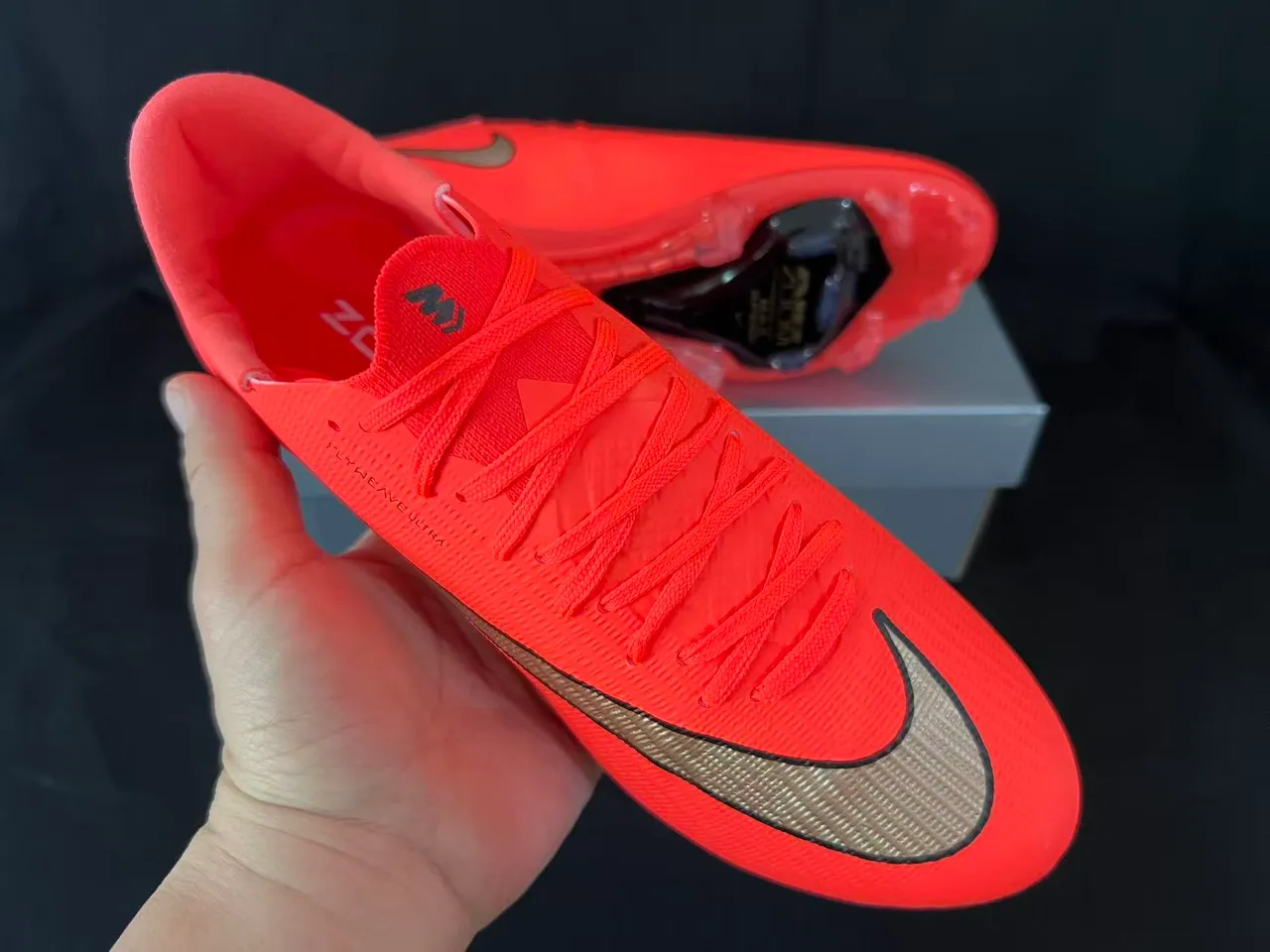 Nike Mercurial Superfly Flyweave Ultra Orange Gold Firm-Ground Soccer Shoes 5