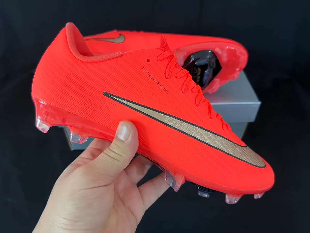 Nike Mercurial Superfly Flyweave Ultra Orange Gold Firm-Ground Soccer Shoes 6