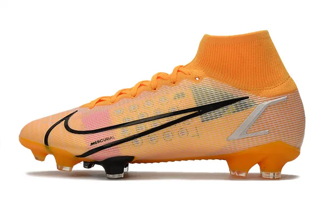 Nike Mercurial Superfly Zapatillas de fútbol naranja y negro para terreno firme 5