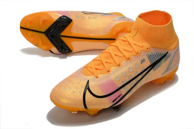 Nike Mercurial Superfly Zapatillas de fútbol naranja y negro para terreno firme 6